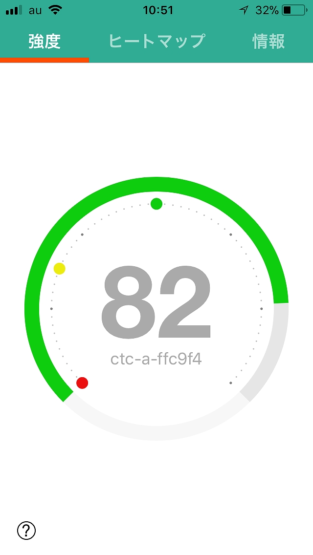 無線LANルーター設置場所付近の最低値