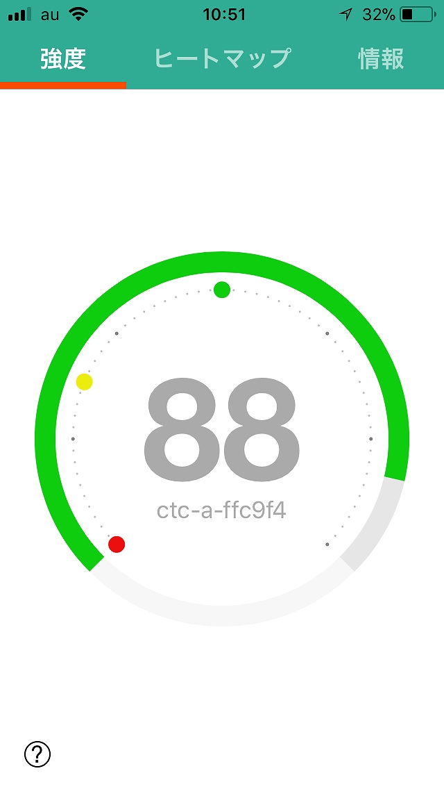 無線LANルーター設置場所付近の最高値